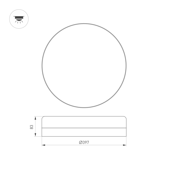 Светильник CL-SMURF-R400-30W Day4000-MIX (WH, 140 deg, 230V), Arlight, 036669 Светильник CL-SMURF-R400-30W Day4000-MIX (WH, 140 deg, 230V), Arlight, 036669