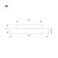 Светильник SP-ESTELY-R600-50W Warm3300-MIX (WH, 80 deg, 230V, TRIAC), Arlight, 054800