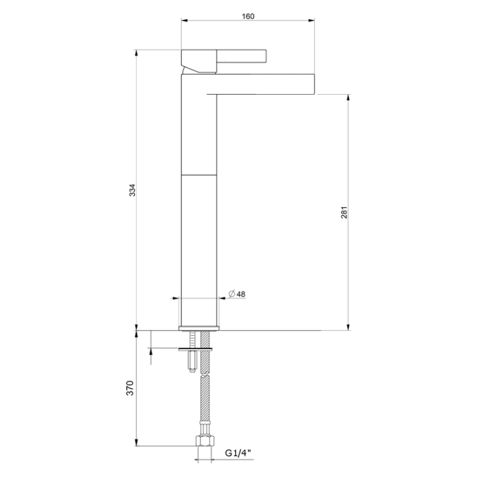 Смеситель для раковины Webert Doremi DR830402015 хром глянцевый с донным клапаном