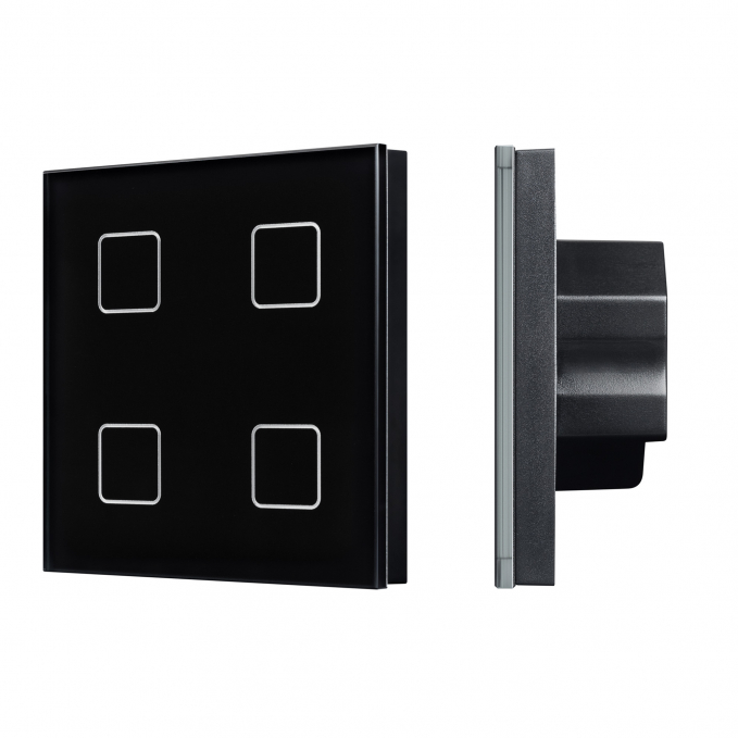 INTELLIGENT ARLIGHT Сенсорная панель DALI-301-11-IN Black (BUS/24V, Backlight), Arlight, 046573, изображение 1 INTELLIGENT ARLIGHT Сенсорная панель DALI-301-11-IN Black (BUS/24V, Backlight), Arlight, 046573, изображение 1
