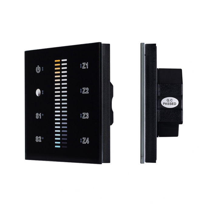 Панель Sens SR-2830B-AC-RF-IN Black (220V,MIX+DIM,4зоны), Arlight, 021062, изображение 1 Панель Sens SR-2830B-AC-RF-IN Black (220V,MIX+DIM,4зоны), Arlight, 021062, изображение 1