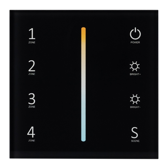Панель Sens SMART-P43-MIX Black (230V, 4 зоны, 2.4G), Arlight, 028137, изображение 3