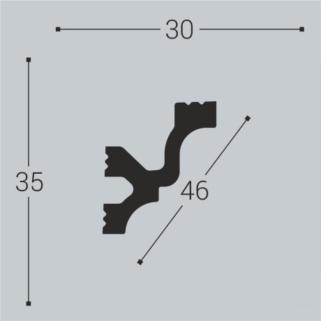 Карниз Bello Deco К11 35-30 Карниз Bello Deco К11 35-30