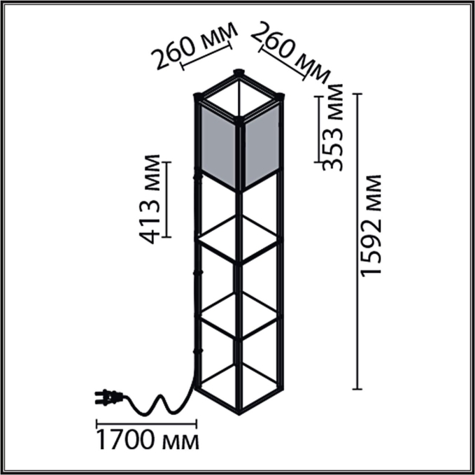 Торшер Е27 1*60W 220V PRACTIC COMFI LN26 460 LUMION 8090/1F, схема товара Торшер Е27 1*60W 220V PRACTIC COMFI LN26 460 LUMION 8090/1F, схема товара