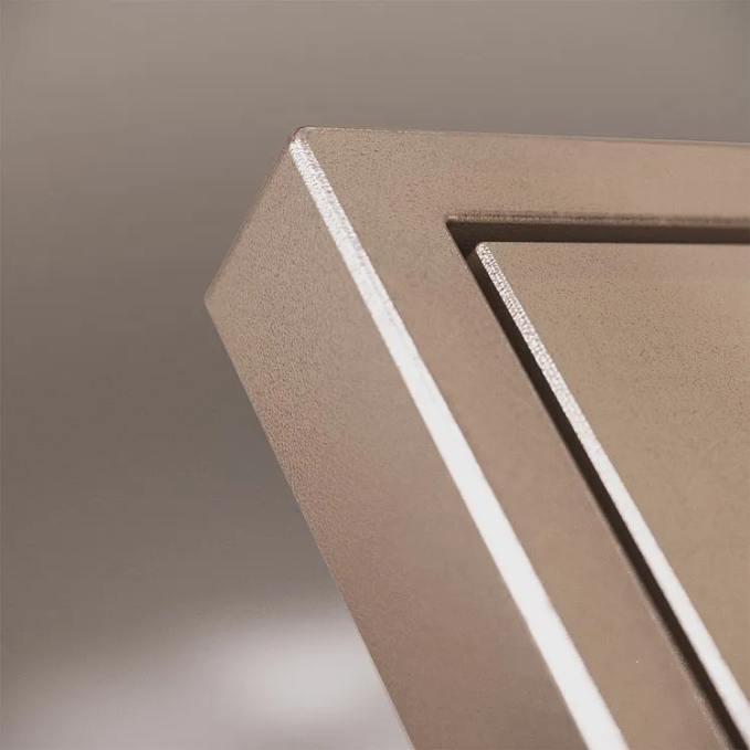 Накладка для розетки с заземлением и защитными шторками, S70 Metal (платина), Voltum, VLSM000710