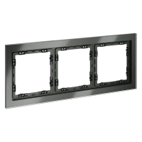 Рамка стеклянная VOLTUM S70 на 3 поста, (титан, стекло), Voltum, VLS110306 Рамка стеклянная VOLTUM S70 на 3 поста, (титан, стекло), Voltum, VLS110306