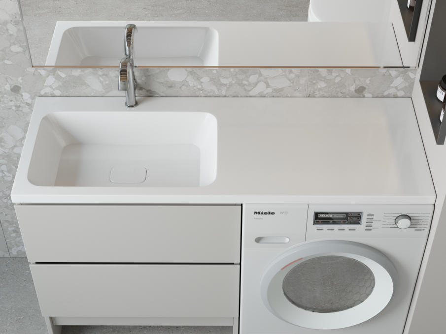 Подвесная раковина Madera Kamilla 4627173210584 130 см R белая глянцевая на стиральную машину Подвесная раковина Madera Kamilla 4627173210584 130 см R белая глянцевая на стиральную машину