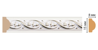 Молдинг Decomaster 130-7D ДМ, 15x8x2400 мм