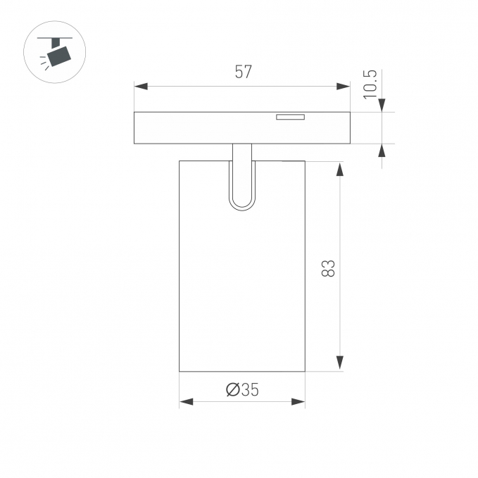 Светильник MAG-MICROCOSM-SPOT-R35-5W Warm3000 (BK, 36 deg, 24V), Arlight, 043252, изображение 4