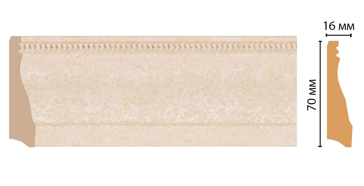 Плинтус напольный Decomaster 193-18D ДМ, 70x16x2400 мм Плинтус напольный Decomaster 193-18D ДМ, 70x16x2400 мм