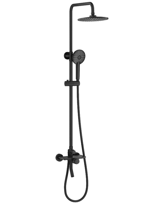Душевая стойка со смесителем Wonzon & Woghand Click WW-N3S962-MB черная матовая Душевая стойка со смесителем Wonzon & Woghand Click WW-N3S962-MB черная матовая