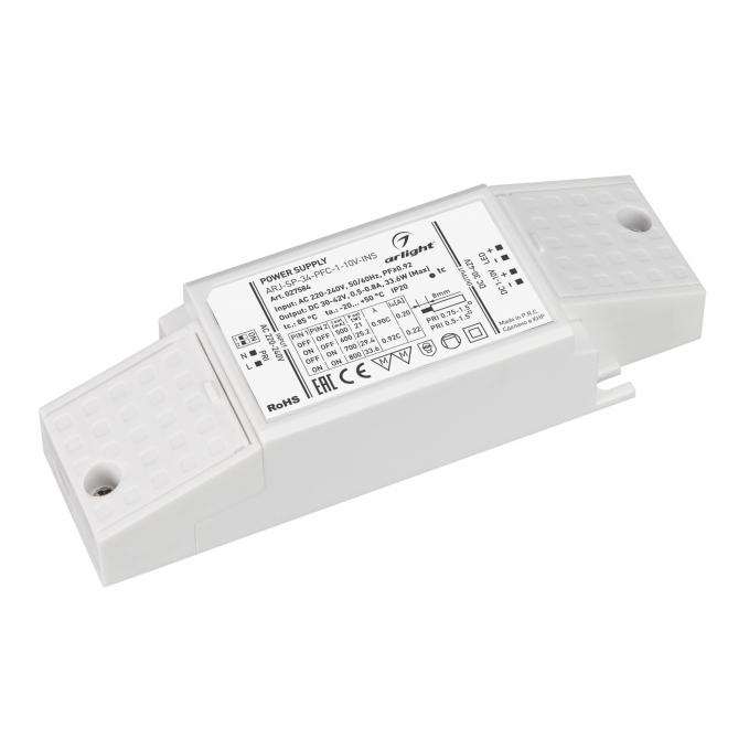 Блок питания ARJ-SP-34-PFC-1-10V-INS (34W, 500-800mA), Arlight, 027584, изображение 1