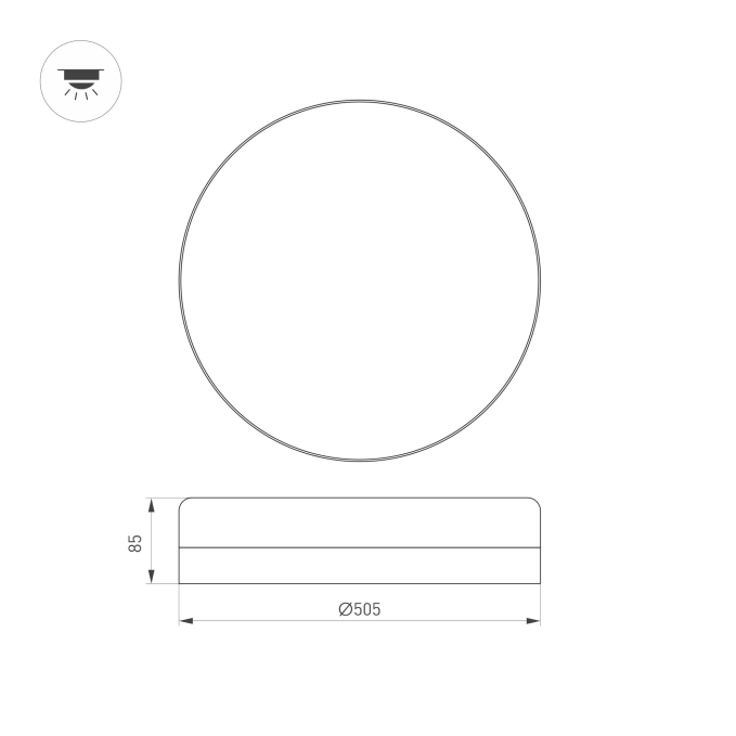 Светильник CL-SMURF-R500-50W Day4000-MIX (WH, 140 deg, 230V), Arlight, 037446 Светильник CL-SMURF-R500-50W Day4000-MIX (WH, 140 deg, 230V), Arlight, 037446