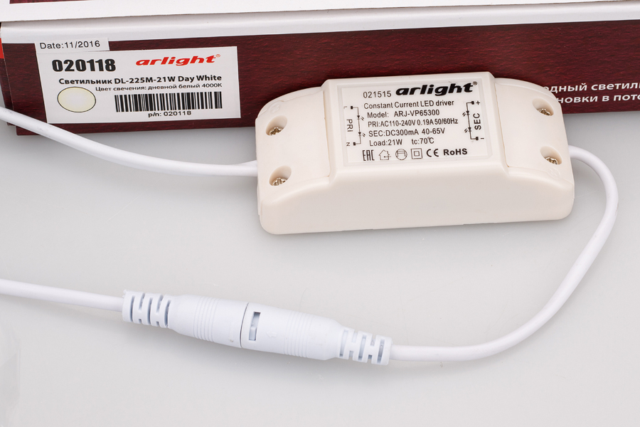 Светильник DL-225M-21W Day White, Arlight, 020118 Светильник DL-225M-21W Day White, Arlight, 020118