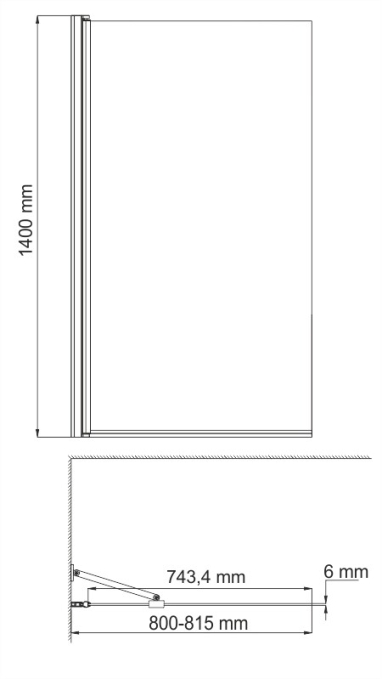 Стеклянная шторка WasserKRAFT Berkel 48P01-80WHITE Fixed Стеклянная шторка WasserKRAFT Berkel 48P01-80WHITE Fixed