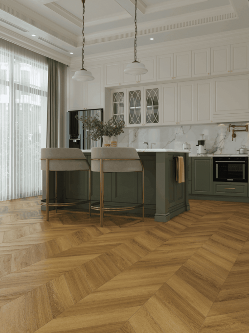 Каменный ламинат SPC Tulesna Art Chevron Fresco, 1011-9 Каменный ламинат SPC Tulesna Art Chevron Fresco, 1011-9