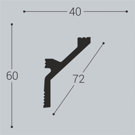 Карниз Bello Deco К12 60-40 Карниз Bello Deco К12 60-40