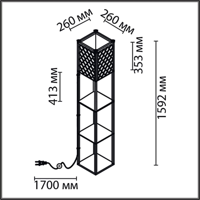 Торшер Е27 1*60W 220V PRACTIC COMFI LN26 459 LUMION 8091/1F, схема товара Торшер Е27 1*60W 220V PRACTIC COMFI LN26 459 LUMION 8091/1F, схема товара