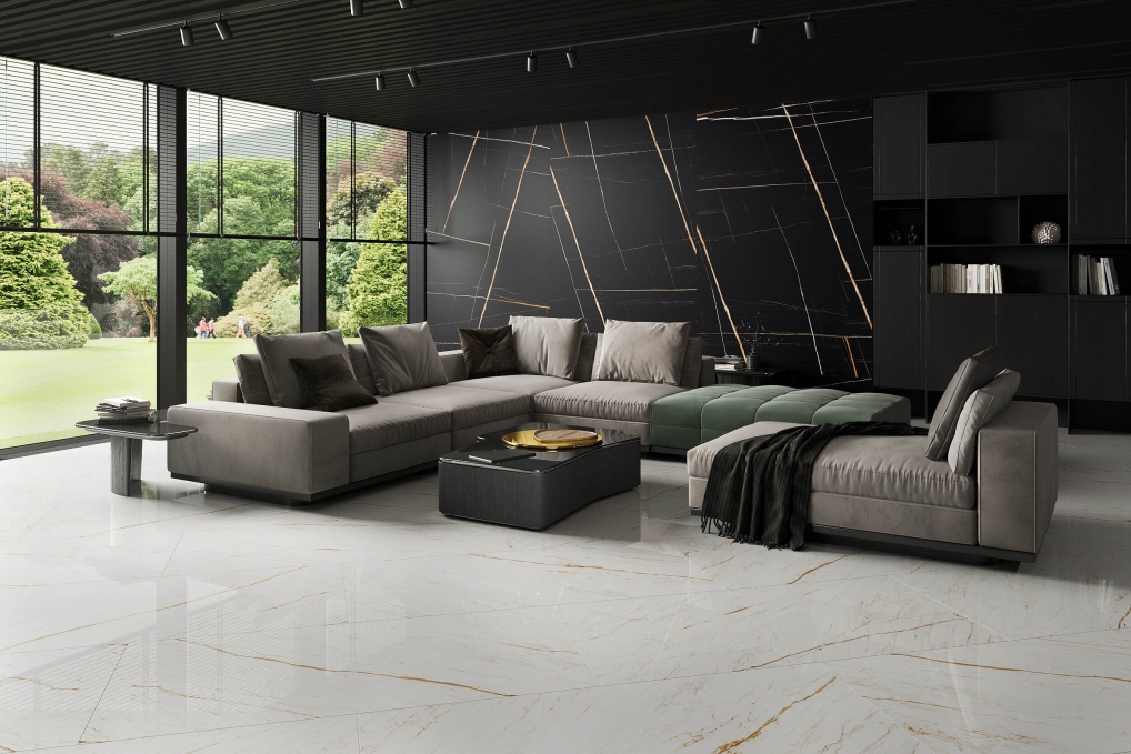 Керамогранит Artcer Marble Nero White Carv 60x120 Керамогранит Artcer Marble Nero White Carv 60x120