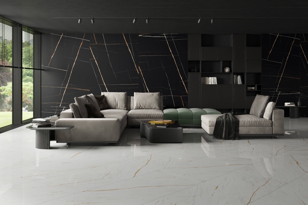 Керамогранит Artcer Marble Nero White Carv 60x120 Керамогранит Artcer Marble Nero White Carv 60x120