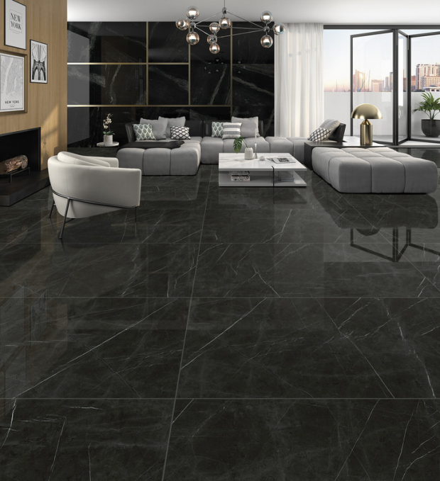 Керамогранит Creatile Stone and Marble Marquina Black 60x120, 216339