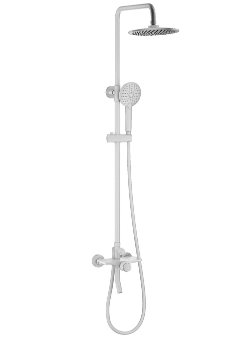 Душевая стойка со смесителем Wonzon & Woghand Click WW-N3S962-MW белая матовая Душевая стойка со смесителем Wonzon & Woghand Click WW-N3S962-MW белая матовая