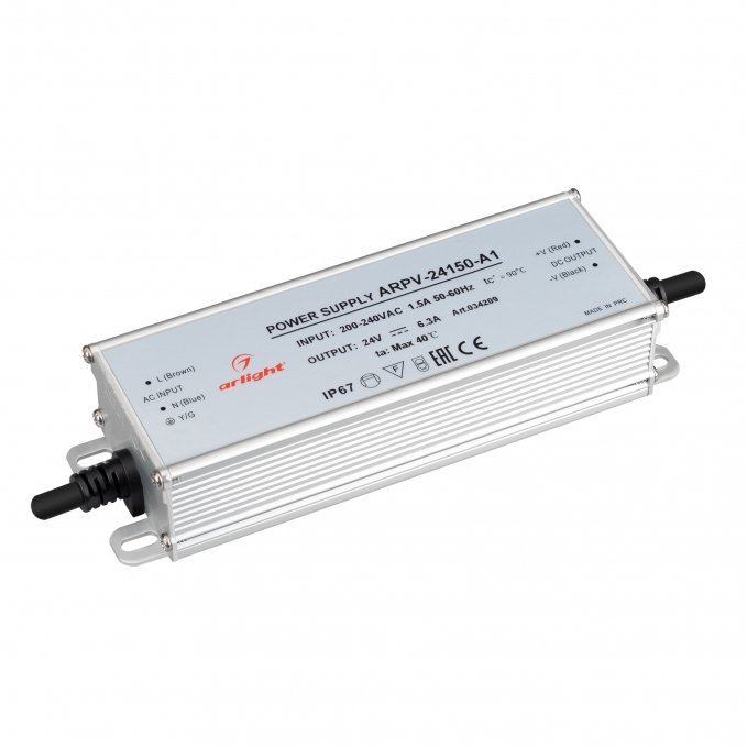 Блок питания ARPV-24150-A1 (24V, 6.25A, 150W), Arlight, 034209, изображение 1 Блок питания ARPV-24150-A1 (24V, 6.25A, 150W), Arlight, 034209, изображение 1