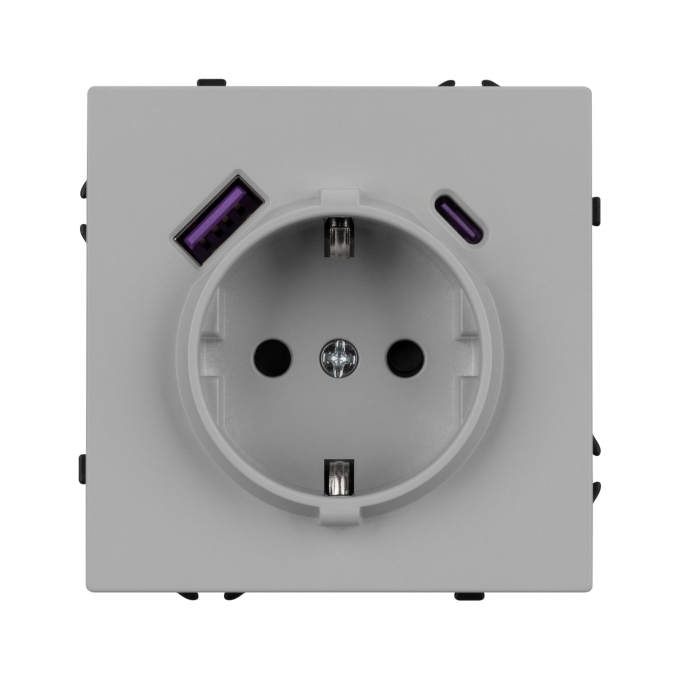 Механизм розетки с USB зарядкой SCT-NOBE-MUAC-SFPL-IS (230V, 16A), Arlight, 059445, изображение 2 Механизм розетки с USB зарядкой SCT-NOBE-MUAC-SFPL-IS (230V, 16A), Arlight, 059445, изображение 2