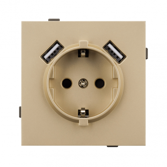 Механизм розетки с USB зарядкой SCT-TENDO-MUAA-SFPL-GD (230V, 16A), Arlight, 054604, изображение 3 Механизм розетки с USB зарядкой SCT-TENDO-MUAA-SFPL-GD (230V, 16A), Arlight, 054604, изображение 3