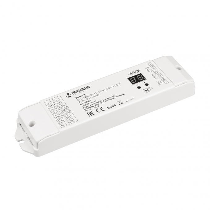 INTELLIGENT ARLIGHT Диммер DALI-PWM-105-82-1G-SH-D2-DRI-PS-SUF White (12-48V, 5x3A), Arlight, 050431, изображение 1 INTELLIGENT ARLIGHT Диммер DALI-PWM-105-82-1G-SH-D2-DRI-PS-SUF White (12-48V, 5x3A), Arlight, 050431, изображение 1