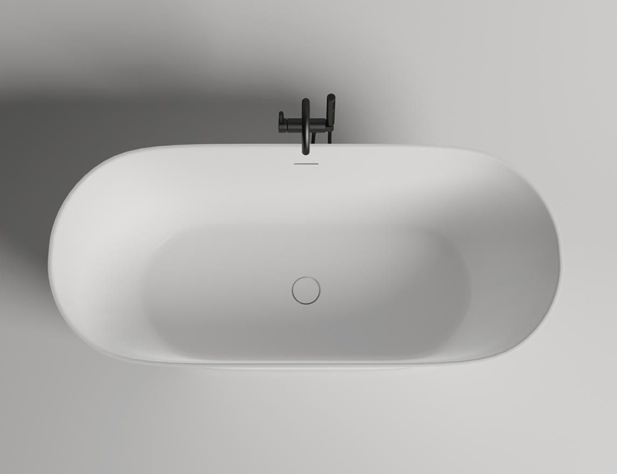 Ванна из литьевого камня Salini Mona 180x80 102911G глянцевая отдельно стоящая Ванна из литьевого камня Salini Mona 180x80 102911G глянцевая отдельно стоящая