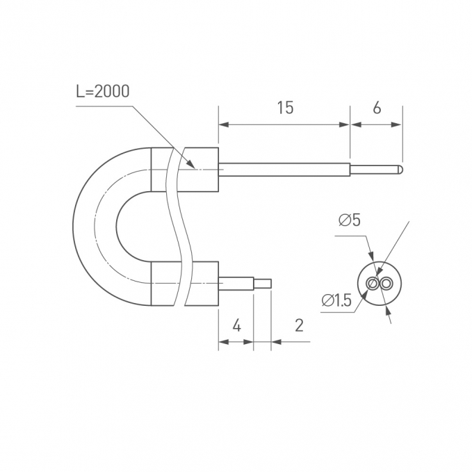 Провод питания ARL-MOONLIGHT-20AWG-2W-D4.5-CU-2000 White, Arlight, 025549, изображение 1 Провод питания ARL-MOONLIGHT-20AWG-2W-D4.5-CU-2000 White, Arlight, 025549, изображение 1