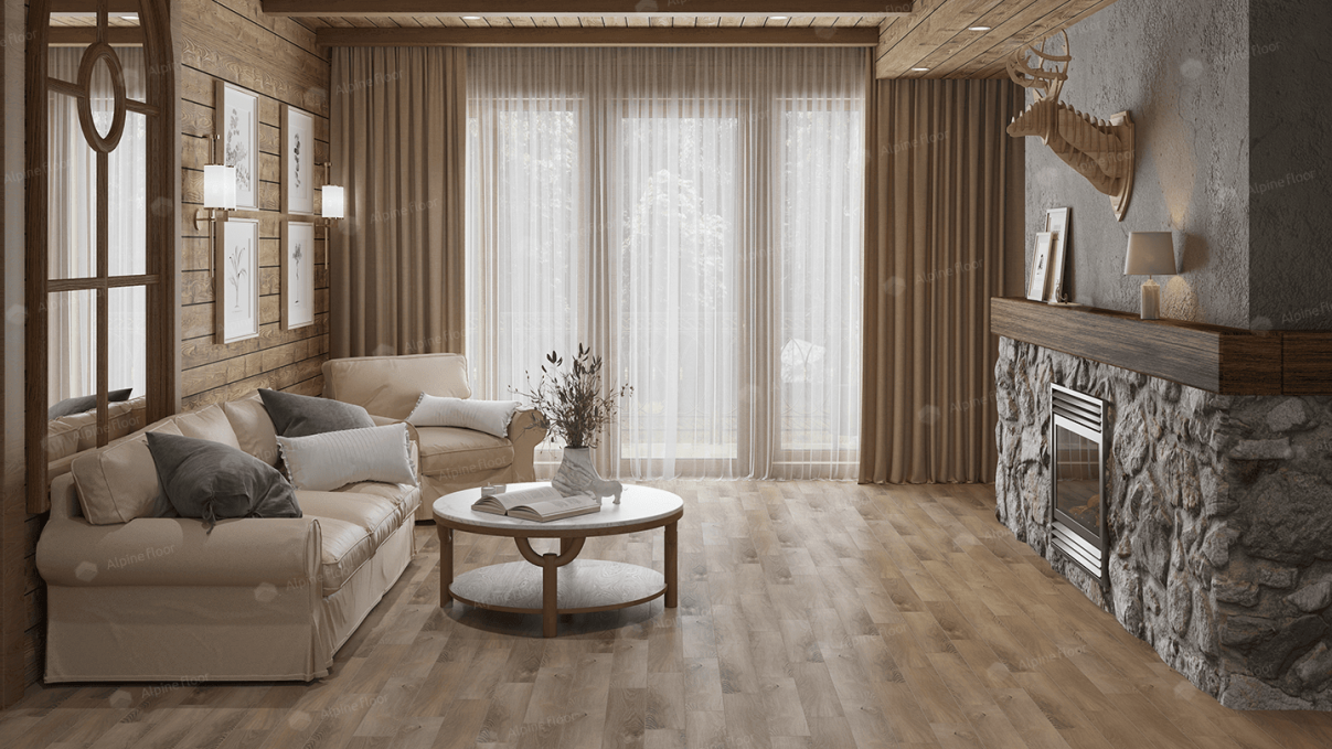 Кварцвиниловая плитка Alpine Floor Parquet LVT Дуб Синистра, ECO-16-17