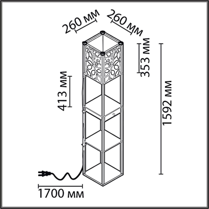 Торшер Е27 1*60W 220V PRACTIC COMFI LN26 460 LUMION 8092/1F, схема товара Торшер Е27 1*60W 220V PRACTIC COMFI LN26 460 LUMION 8092/1F, схема товара