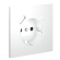 Накладка для розетки с заземлением и защитными шторками, с USB A+C, S70 (белый матовый), Voltum, VLS001002