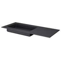 Мебельная раковина Armadi Art Quatro 793-120-A-L 120 см anthracite