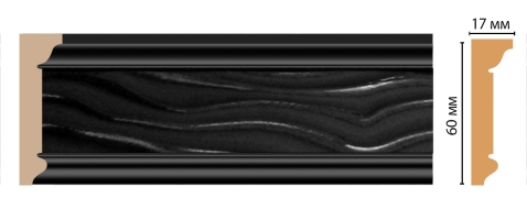 Карниз, плинтус потолочный Decomaster D219-195, 60x17x2400 мм