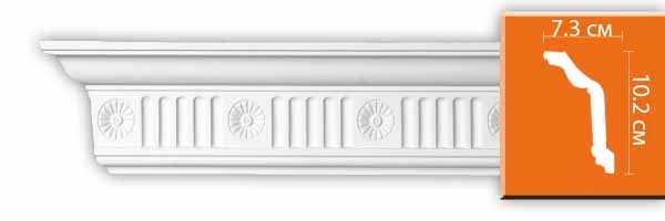Карниз, плинтус потолочный с рисунком Decomaster DT-88152, 110x63x2400 мм Карниз, плинтус потолочный с рисунком Decomaster DT-88152, 110x63x2400 мм