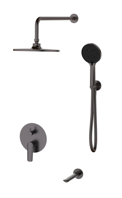 Душевой комплект со смесителем Esko Lagos Gun Metal SET7in1LGGM хром встраиваемый Душевой комплект со смесителем Esko Lagos Gun Metal SET7in1LGGM хром встраиваемый