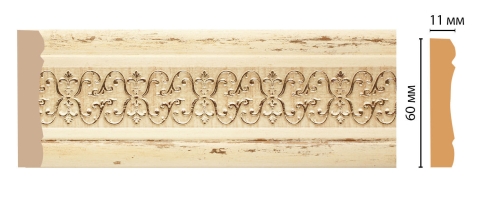 Молдинг Decomaster 164-1028 ДМ, 59x11x2400 мм
