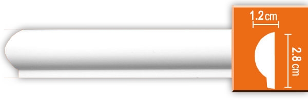 Молдинг гладкий Decomaster 97101F гибкий, 30x12x2400 мм