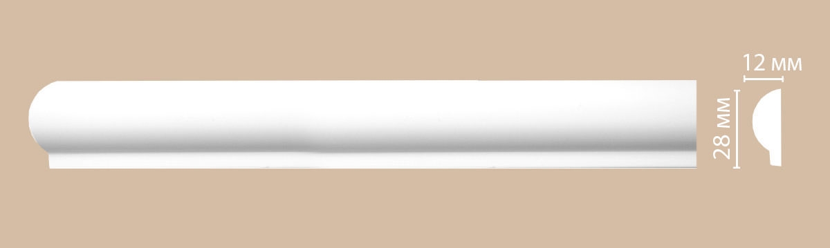 Молдинг гладкий Decomaster 97101F гибкий, 30x12x2400 мм
