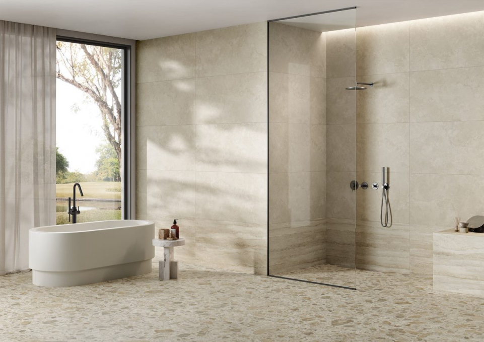 Керамогранит Vitra CityStone Травертин Клауд Матовый R10A 60x120, K951848R Керамогранит Vitra CityStone Травертин Клауд Матовый R10A 60x120, K951848R