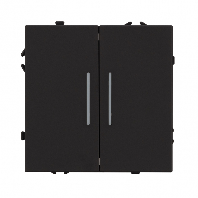 Механизм выключателя двухклавишный проходной LED SWT-NOBE-MKP2-SFPL-L-BK (230V, 10A), Arlight, 054267, изображение 3 Механизм выключателя двухклавишный проходной LED SWT-NOBE-MKP2-SFPL-L-BK (230V, 10A), Arlight, 054267, изображение 3