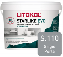 Затирка эпоксидная Litokol Starlike Evo S.110 Grigio Perla, 5 кг Затирка эпоксидная Litokol Starlike Evo S.110 Grigio Perla, 5 кг