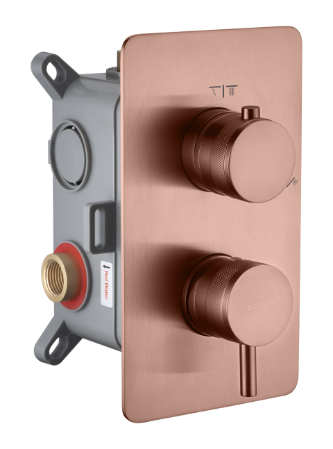 Встраиваемый смеситель Boheme Cell 135-2-CB брашированная медь Встраиваемый смеситель Boheme Cell 135-2-CB брашированная медь