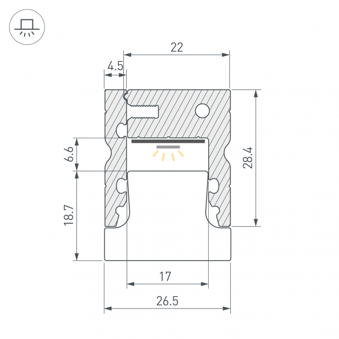 Профиль ARH-FLOOR27-H28-2000 ANOD, Arlight, 038356, изображение 4