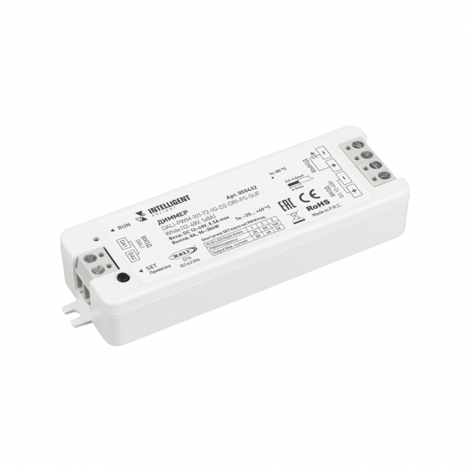 INTELLIGENT ARLIGHT Диммер DALI-PWM-101-72-1G-D2-DRI-PS-SUF White (12-48V, 1x8A), Arlight, 050432, изображение 1 INTELLIGENT ARLIGHT Диммер DALI-PWM-101-72-1G-D2-DRI-PS-SUF White (12-48V, 1x8A), Arlight, 050432, изображение 1