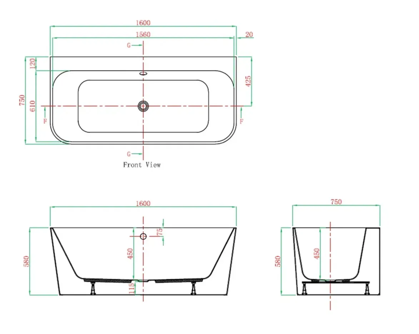 Ванна акриловая Vagnerplast Maggie 160x75 KRBV165MAG9X-64 Ванна акриловая Vagnerplast Maggie 160x75 KRBV165MAG9X-64