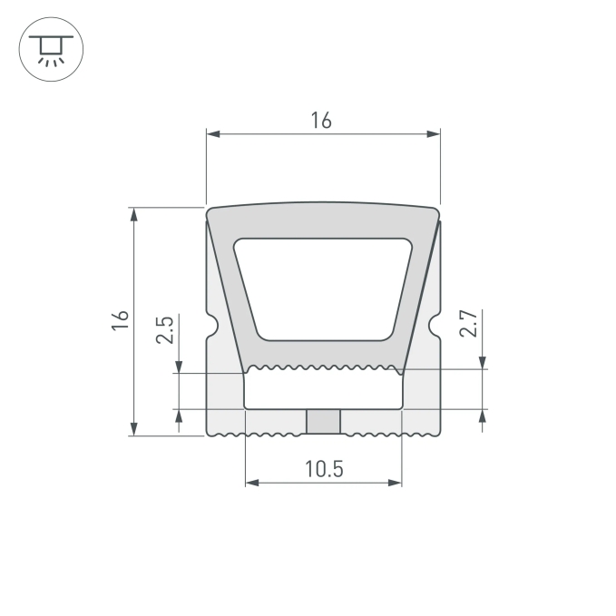 Силиконовый профиль WPH-FLEX-1616-TOP-S11-20m WHITE, Arlight, 041094, изображение 2 Силиконовый профиль WPH-FLEX-1616-TOP-S11-20m WHITE, Arlight, 041094, изображение 2